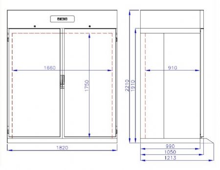 Armoire congélateur professionnelle 2 portes pleines 1400 L - Combisteel - 7489.5445