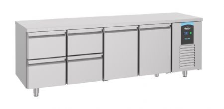 Table desserte réfrigérée 2 portes pleines 4 tiroirs 632 L - Combisteel - 7489.5535
