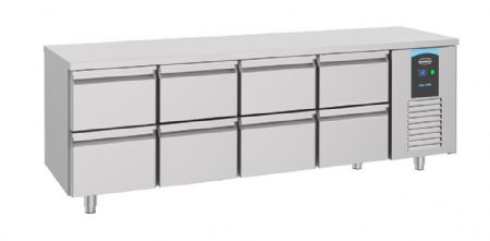 Table desserte réfrigérée 8 tiroirs 632 L positive - Combisteel - 7489.5550