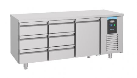 Table desserte réfrigérée 1 porte pleine 6 tiroirs 474 L - Combisteel - 7489.5565
