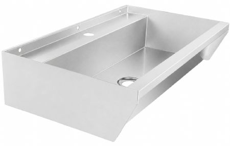 Plonge professionnelle inox AISI 304 1 bac 1 trou de robinet 600x360x135 mm - Combisteel - 7490.0340