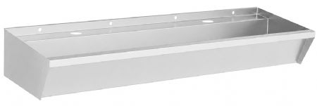 Plonge inox AISI 304 1 bac 2 trous de robinet 1200x360x135 mm - Combisteel - 7490.0345