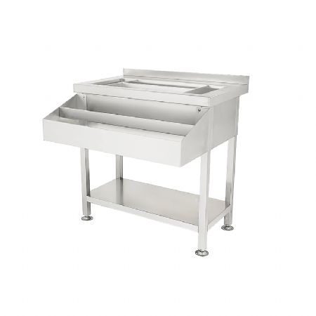 Table cocktail professionnelle avec puits à glace et speedrail - Combisteel - 7490.0400
