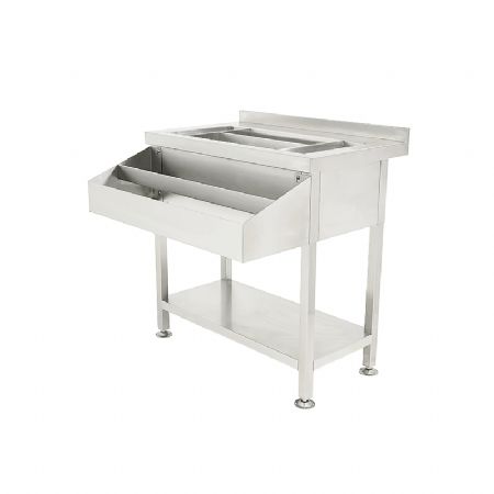 Table cocktail professionnelle avec puits à glace et speedrail - Combisteel - 7490.0400