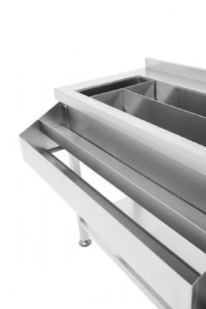 Table cocktail professionnelle avec puits à glace et speedrail - Combisteel - 7490.0405