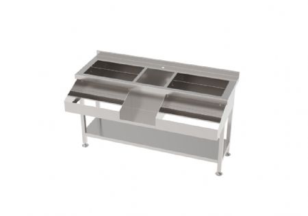 Table cocktail professionnelle avec 2 bacs à glace et speedrail - Combisteel - 7490.0410 Table cocktail professionnelle avec 2 bacs à glace et speedrail - Combisteel - 7490.0410
