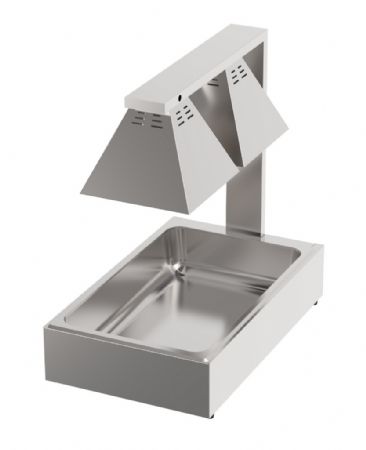 Lampe chauffante 2 lampes avec bac GN 1/1 - Combisteel - 7490.0505 Lampe chauffante 2 lampes avec bac GN 1/1 - Combisteel - 7490.0505