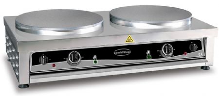 Crêpière professionnelle 2 plaques Ø 400 mm acier inoxydable Monophasé - Combisteel - 7491.0045 Crêpière professionnelle 2 plaques Ø 400 mm acier inoxydable Monophasé - Combisteel - 7491.0045