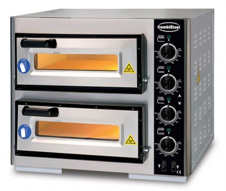 Four  pizza electrique double 2 chambres de 1 pizza - 630x630x530