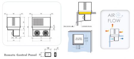 Groupe pour chambre froide négatif plafonnier 6,3-9,8 m³ - Combisteel - 7492.0055