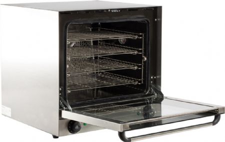 Four à convection professionnel Monophasé avec 4 grilles 4 niveaux commandes bouton rotatif - Combisteel - 7500.0005