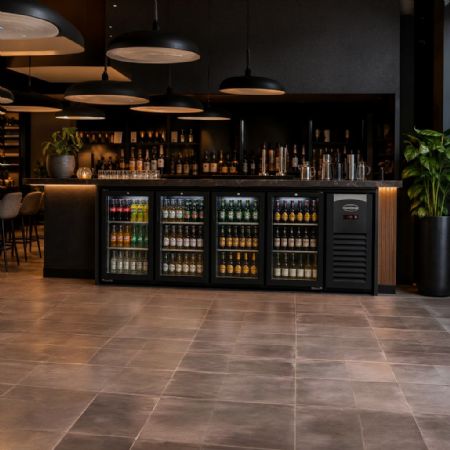 Arrière-bar réfrigérée 4 portes vitrées 636 L positive - Combisteel - 7503.0015