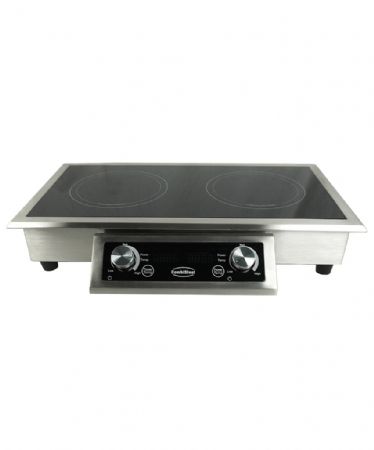 Matériel de restauration encastrable induction 2 zones 712x382x115 mm - Combisteel - 7505.0020