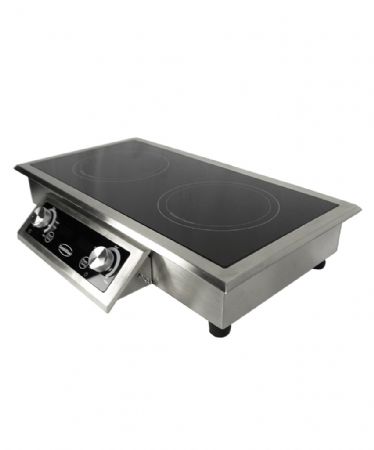 Matériel de restauration encastrable induction 2 zones 712x382x115 mm - Combisteel - 7505.0020