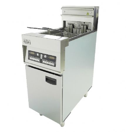 Friteuse professionnelle sur coffre triphasé 2 paniers - Combisteel - 7509.0005