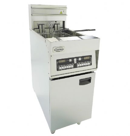 Friteuse professionnelle sur coffre triphasé 2 paniers - Combisteel - 7509.0005