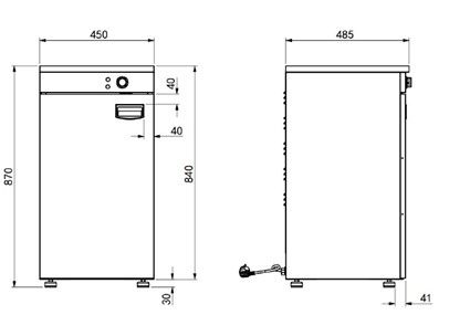 Chauffe-assiettes 1 porte pleine positive 45 à 60 assiettes Ø 32 cm - Combisteel - 7518.0005