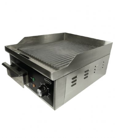 Plaque à snacker à poser en inox rainurée Monophasé 2 kW - Combisteel - 7518.0145
