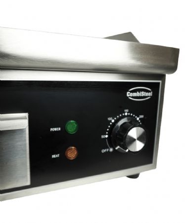 Plaque à snacker à poser en inox rainurée Monophasé 2 kW - Combisteel - 7518.0145
