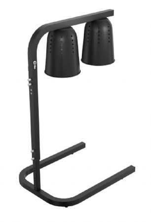 Lampe chauffante double hauteur rglable - couleur noire