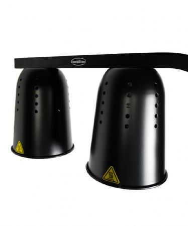 Lampe chauffante double hauteur rglable - couleur noire