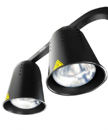 Lampe chauffante double hauteur rglable - couleur noire