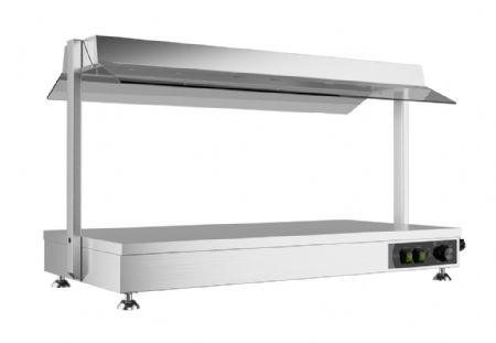 Rampe chauffante avec double chauffage et 3 compartiments 1/1GN 1035x500x600 mm - Combisteel - 7518.0185