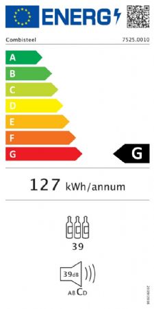 Cave à vin 1 porte vitrée 119 L positive - Combisteel - 7525.0010
