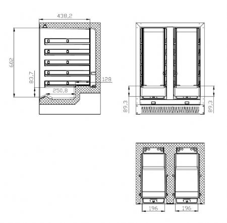 Cave à vins 2 portes vitrées 100 L positive - Combisteel - 7525.0030