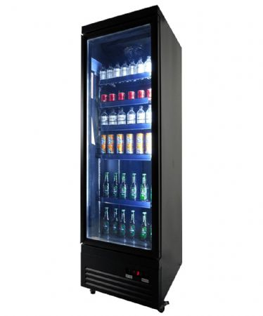 Armoire à Boissons 1 porte vitrée Noire 450 L positive - Combisteel - 7526.0100