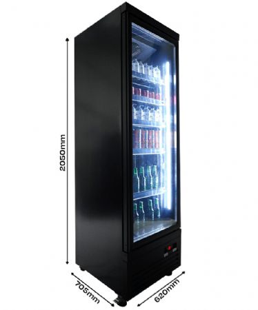Armoire à Boissons 1 porte vitrée Noire 450 L positive - Combisteel - 7526.0100