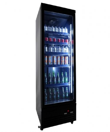Armoire à Boissons 1 porte vitrée Noire 450 L positive - Combisteel - 7526.0100