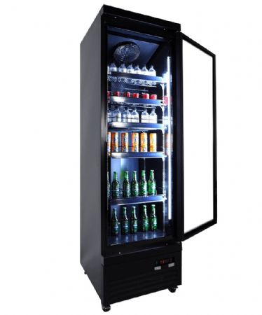 Armoire à Boissons 1 porte vitrée Noire 450 L positive - Combisteel - 7526.0100