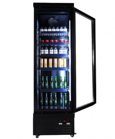 Armoire à Boissons 1 porte vitrée Noire 450 L positive - Combisteel - 7526.0100