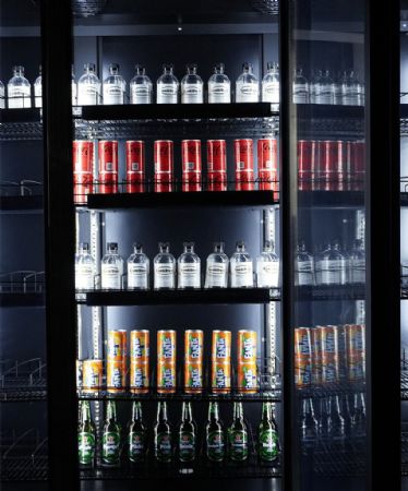 R�frig�rateur 3 portes vitr�es noir - 1880x705x2050