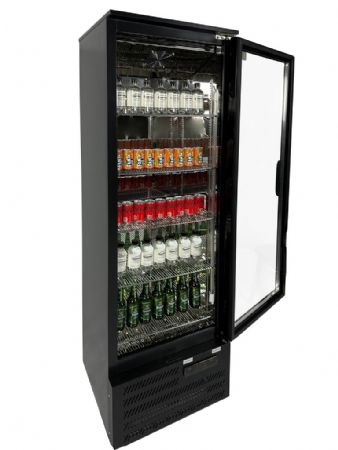 Armoire à Boissons 1 porte vitrée Noire 293 L positive - Combisteel - 7526.0300