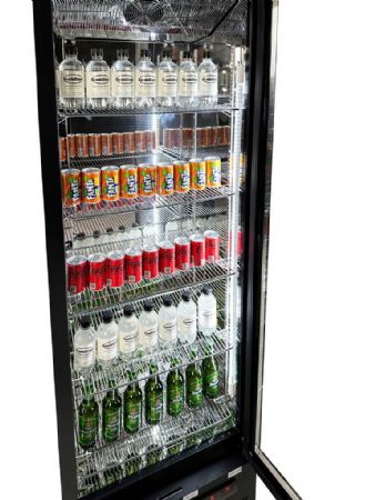 Armoire à Boissons 1 porte vitrée Noire 293 L positive - Combisteel - 7526.0300