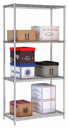 Rayonnage chromé 4 étagères 900x450x1800 mm - Combisteel - 7530.0005