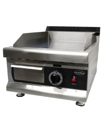 Plaque à snacker gaz propane à poser chromée lisse 3 kW - Combisteel - 7539.0010