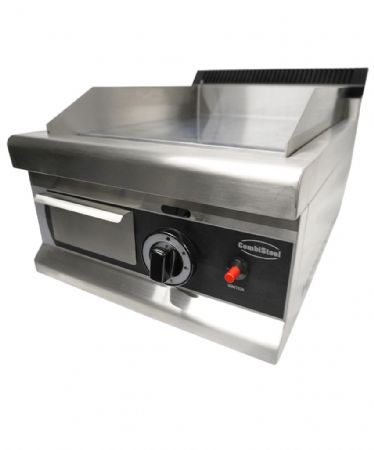 Plaque à snacker gaz propane à poser chromée lisse 3 kW - Combisteel - 7539.0010