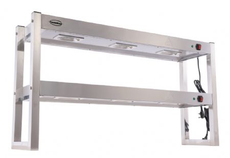 Rampe chauffante halogène 2 niveaux 1,8 kW 6 éléments 1200x300x650 mm - Combisteel - 7539.0050