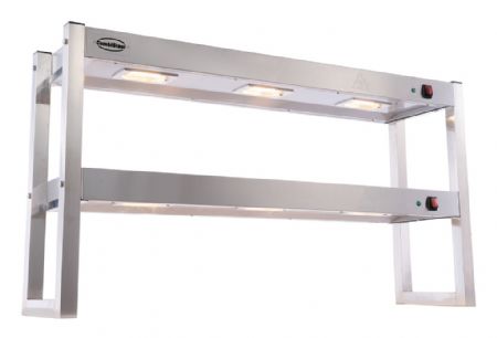 Rampe chauffante halogène 2 niveaux 1,8 kW 6 éléments 1200x300x650 mm - Combisteel - 7539.0050
