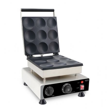 Crêpière professionnelle 9 crêpes américaines Ø 7,5 cm acier inoxydable Monophasé - Combisteel - 7540.0035
