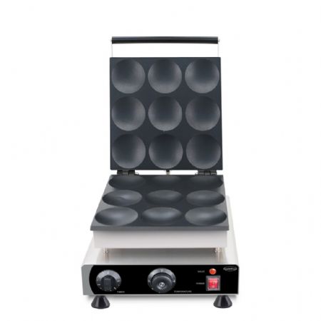 Crêpière professionnelle 9 crêpes américaines Ø 7,5 cm acier inoxydable Monophasé - Combisteel - 7540.0035