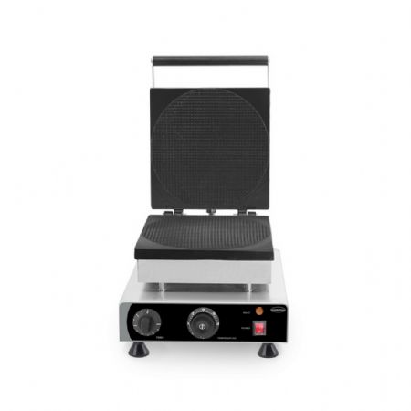 Gaufrier professionnel Monophasé acier inoxydable gaufres au sirop rondes 250x250x3 mm - Combisteel - 7540.0045