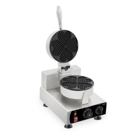 Gaufrier professionnel Monophasé acier inoxydable 4 gaufres cœur 87x80x14 mm - Combisteel - 7540.0050