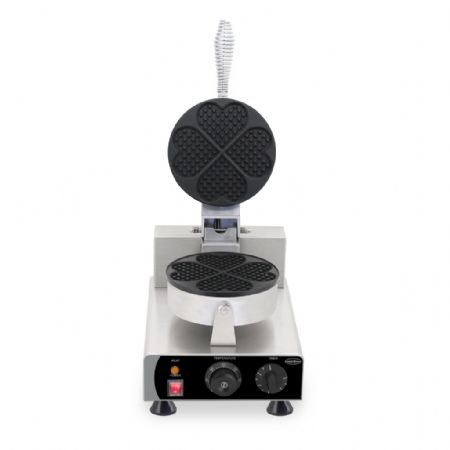 Gaufrier professionnel Monophasé acier inoxydable 4 gaufres cœur 87x80x14 mm - Combisteel - 7540.0050