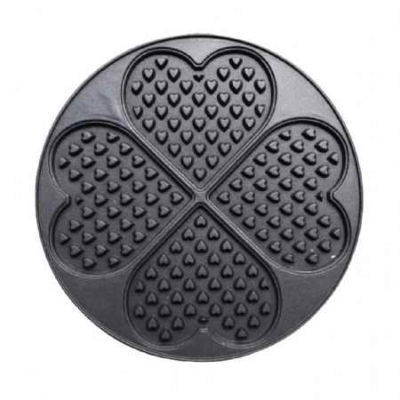 Gaufrier professionnel Monophasé acier inoxydable 4 gaufres cœur 87x80x14 mm - Combisteel - 7540.0050