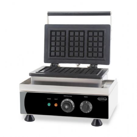 Gaufrier professionnel Monophasé acier inoxydable 3 gaufres de Bruxelles 125x77x22 mm - Combisteel - 7540.0060 Gaufrier professionnel Monophasé acier inoxydable 3 gaufres de Bruxelles 125x77x22 mm - Combisteel - 7540.0060