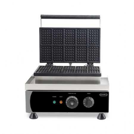 Gaufrier professionnel Monophasé acier inoxydable 10 gaufres de Bruxelles 81x55x14 mm - Combisteel - 7540.0065